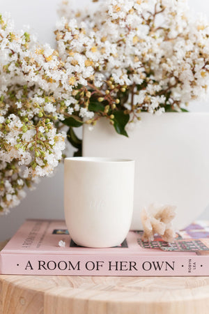 White Magnolia & Citrus Ceramic Candle