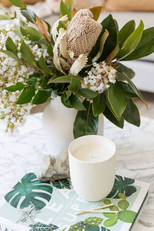 Clean Linen Ceramic Candle