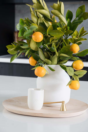 White Magnolia & Citrus Ceramic Candle